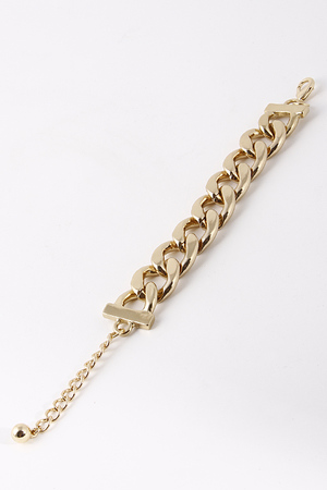 Simple Thick Chain Linked Bracelet 5FAB4